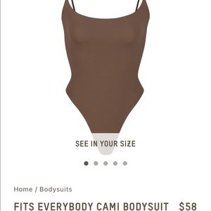 Skims fits everybody cami tank bodysuit.